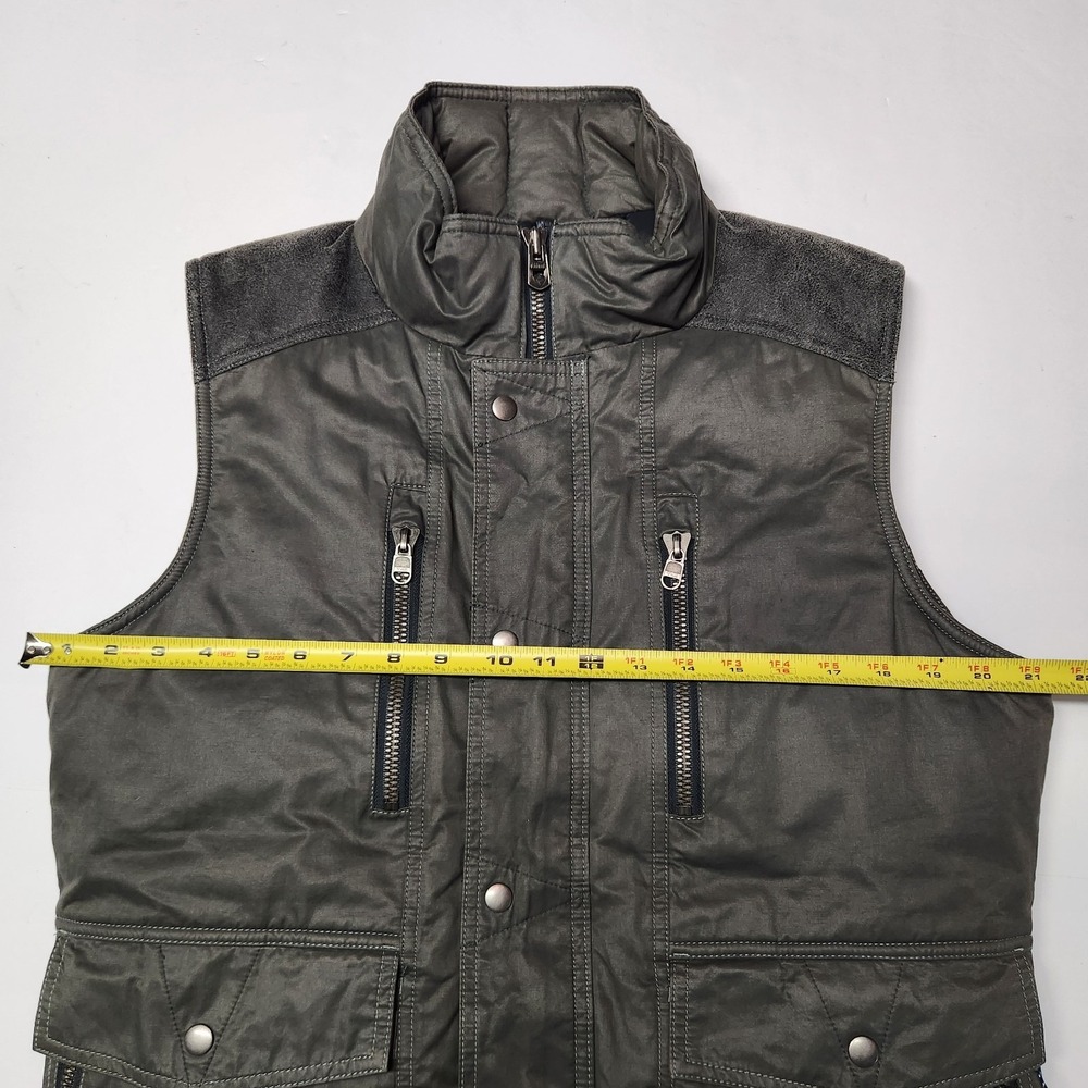 KÜHL Arktik 800 Fill Goose Down Vest Men's Medium Gray Waxed Outdoor - Picture 11 of 12